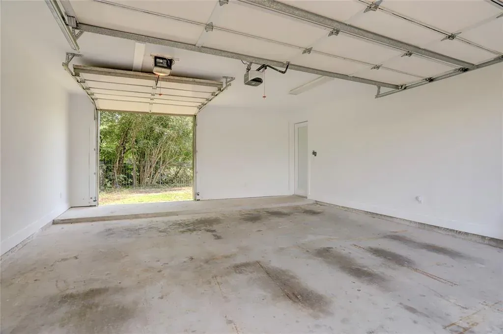 Before: Garage conversion in Tarrytown, Austin, TX with the original bare concrete slab